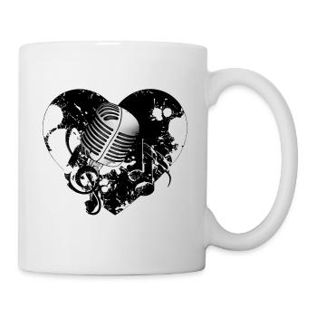 Microphone heart - Mug - white - Right