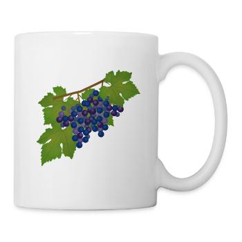Grapes, vine, autumn, wine - Mug - white - Right