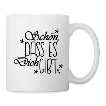 Schön, dass es dich gibt. - Tasse - Weiß - Rechts
