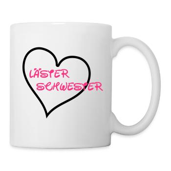 Läster Schwester Herz - Tasse - Weiß - Rechts