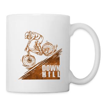 BMX downhill rider mountain bike bike racing bike - Mug - white - Right