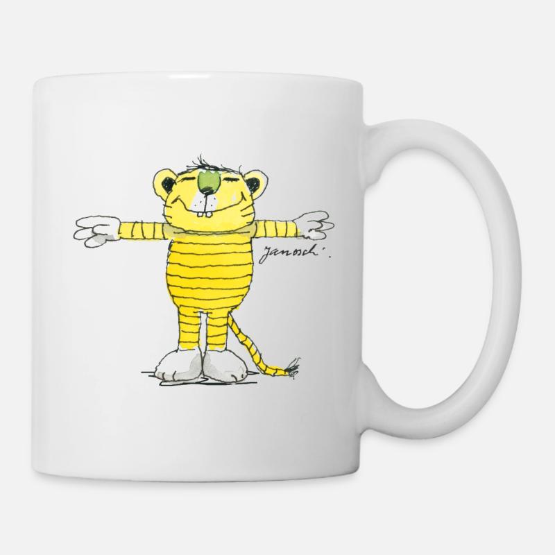 Janosch Tiger Pose - Tasse - Weiß