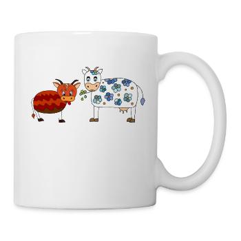 Vaches - Mug blanc - blanc - Droite