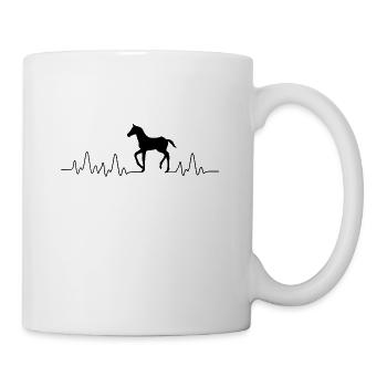 Fréquence cardiaque Cheval - Mug blanc - blanc - Droite