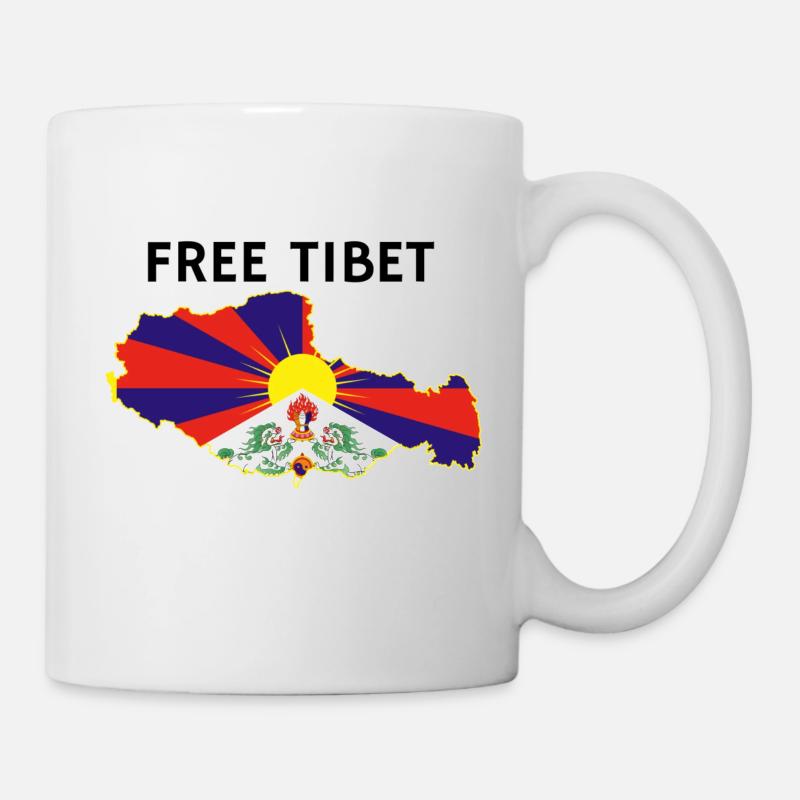 Freeware Tibet Flag - Mug blanc - blanc