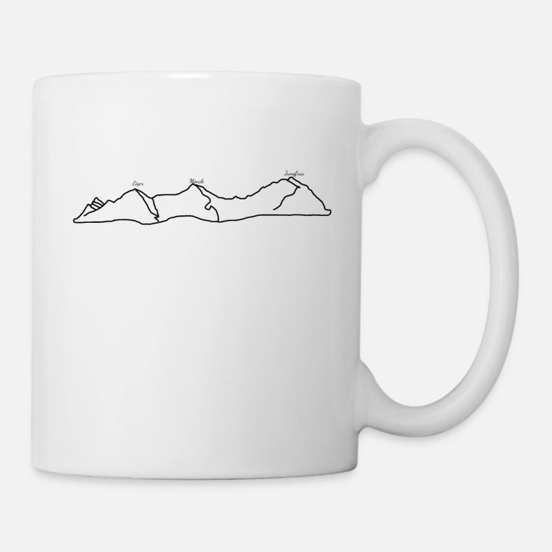 Eiger, Mönch und Jungfrau - Tasse - Weiß