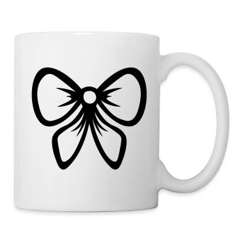 Geschenkschleife / gift bow / arc cadeau - Tasse - Weiß - Rechts