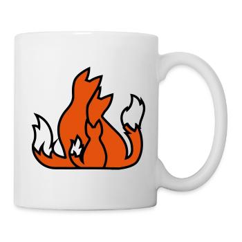 Fuchsfamilie fox family Geschenkidee gift idea - Tasse - Weiß - Rechts