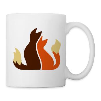 Füchse Fuchspaar fox couple couple renard - Tasse - Weiß - Rechts