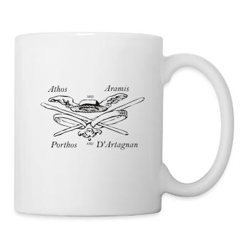 Athos Aramis Porthos Artagnan Three Musketeers - Mug - white - Right