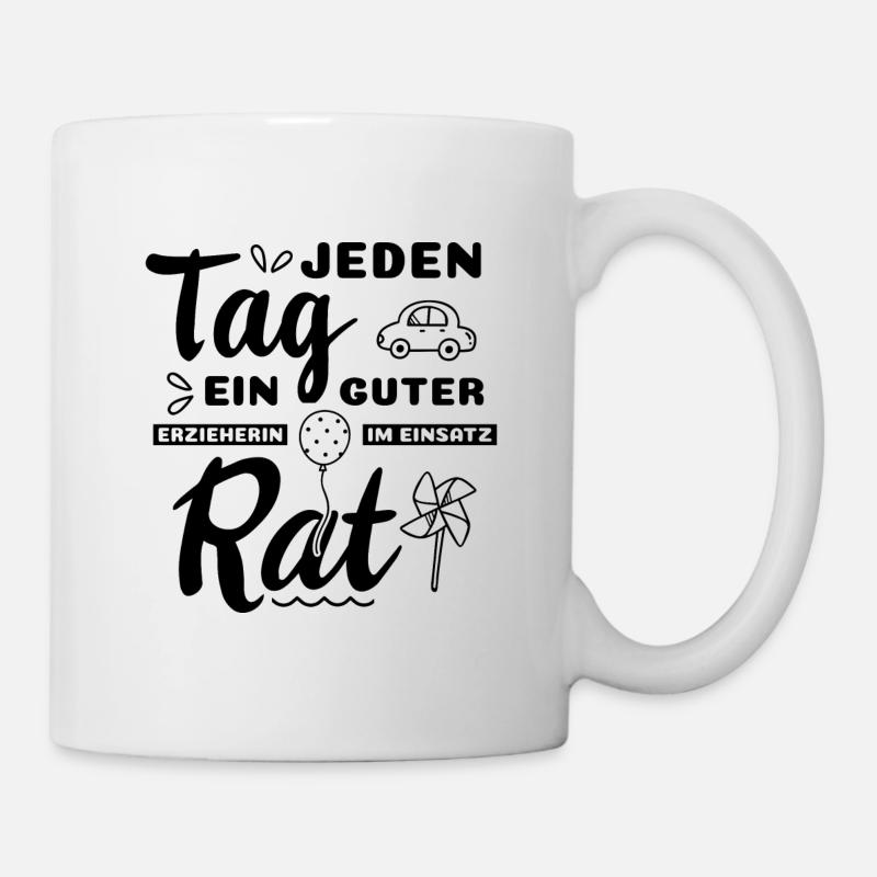 Erzieherin Kindergarten Abschied Geschenk Lustig - Tasse - Weiß