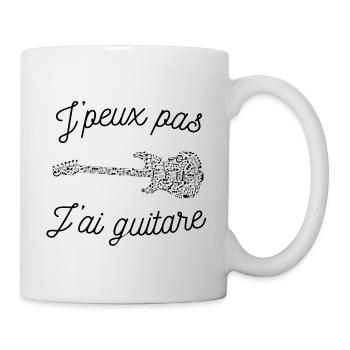 J peux pas j ai guitare idée cadeau guitariste - Mug blanc - blanc - Droite