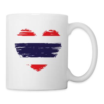 Manteau de bannière drapeau coeur Thaïlande - Mug blanc - blanc - Droite