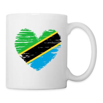Drapeau drapeau de la Tanzanie drapeau - Mug blanc - blanc - Droite
