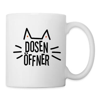 Dosenöffner, Katze - Tasse - Weiß - Rechts