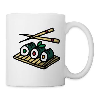 Sushi Rollen Japanische Küche Sushi Koch - Tasse - Weiß - Rechts