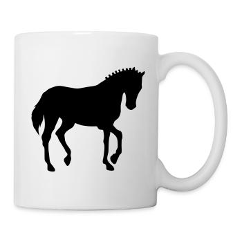 Pferd Dressurpferd Dressurreiten Dressurreiter - Tasse - Weiß - Rechts