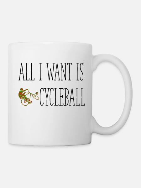 All I want is cycleball red green - Mug - white
