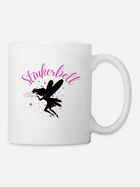 Stinkerbell Fee Elfe Glitzer Staub Lustiger Spruch - Tasse - Weiß