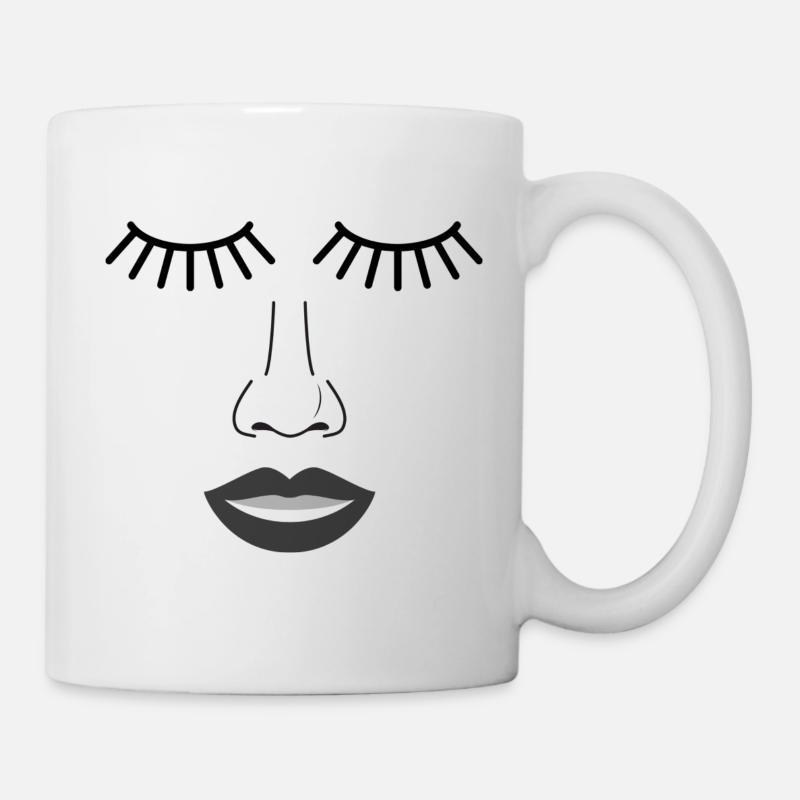 Wanz nase mund - Tasse - Weiß