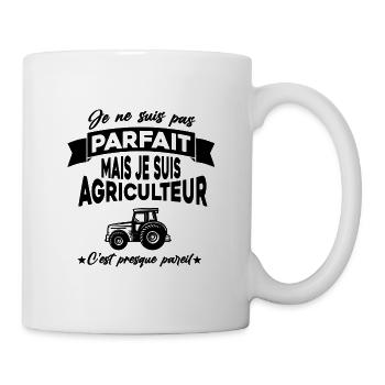pas parfait mais agriculteur,citation,humour - Mug blanc - blanc - Droite