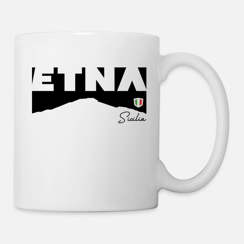 Etna Mongibello Etna Sicile Vulkan Feuerberg - Mug blanc - blanc