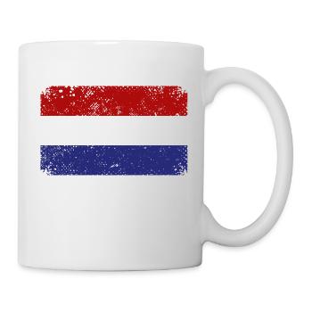 Niederlande Flagge Holland Niederländische Fahne - Tasse - Weiß - Rechts