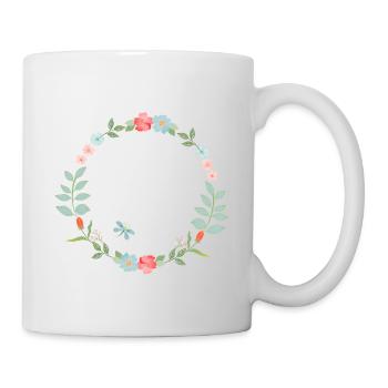 Flower wreath Personalizable - Mug - white - Right