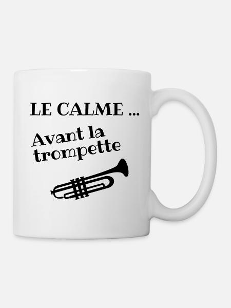 96 - Le calme avant la trompette - Mug blanc - blanc