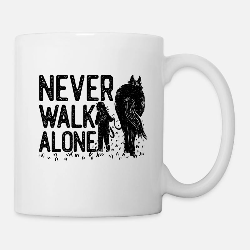 Horse - Never walk alone - Mug - white