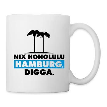 Nix Honolulu Hamburg digga - Hamburg Palmen Sommer - Tasse - Weiß - Rechts