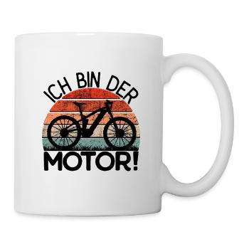 Mountainbike - Ich bin der Motor ! - Tasse - Weiß - Rechts