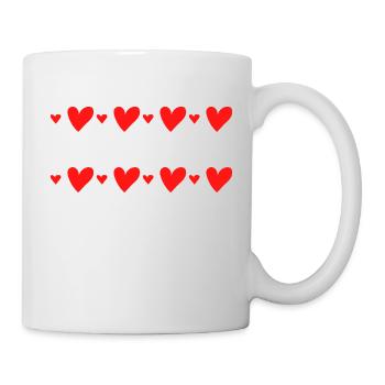 Herz Liebe Herzen Heart Liebe Geschenk - Tasse - Weiß - Rechts