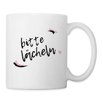 Bitte lächeln - Tasse - Weiß - Rechts