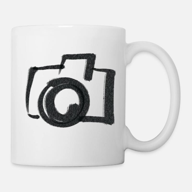 Appareil photo - Mug blanc - blanc