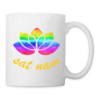 sat nam mit lotus regenbogen - Tasse - Weiß - Rechts