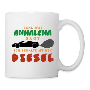 Diesel Auto Annalena Baerbock Die Grünen Verbot - Tasse - Weiß - Rechts