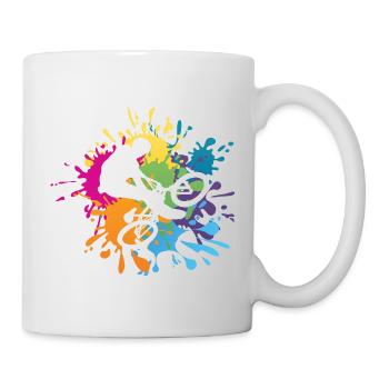 BMX MTB Colour Splash Gift Idea - Mug - white - Right