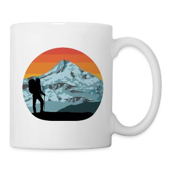 Hiking - Mountains - Mountains - Hikers - vintage - Mug - white - Right