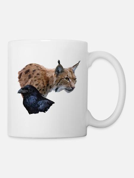 Luchs und Rabe - Tasse - Weiß