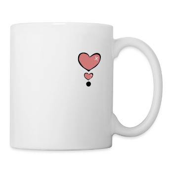 Herzen Herz - Tasse - Weiß - Rechts