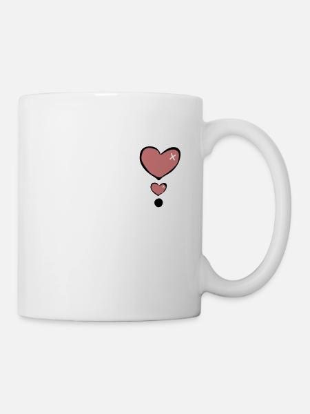 Cœur coeur - Mug blanc - blanc