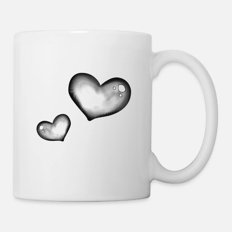 Herzen Herz - Tasse - Weiß