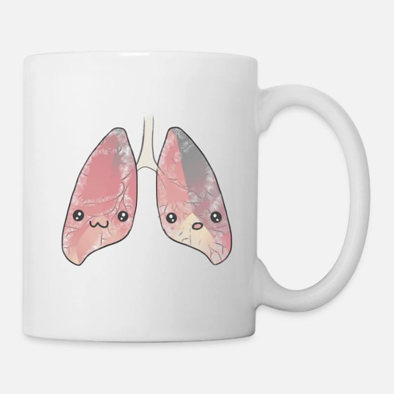 Lunge Organ - Tasse - Weiß