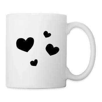 Herzen Herz - Tasse - Weiß - Rechts