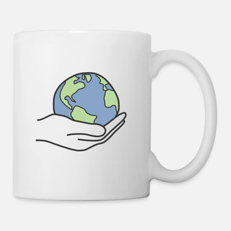 Monde Monde Protection du climat - Mug blanc - blanc
