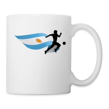 Flagge Argentinien Fußballspieler - Tasse - Weiß - Rechts