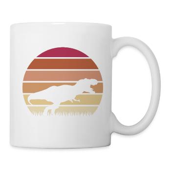Dinosaurier personalisiert - Tasse - Weiß - Rechts