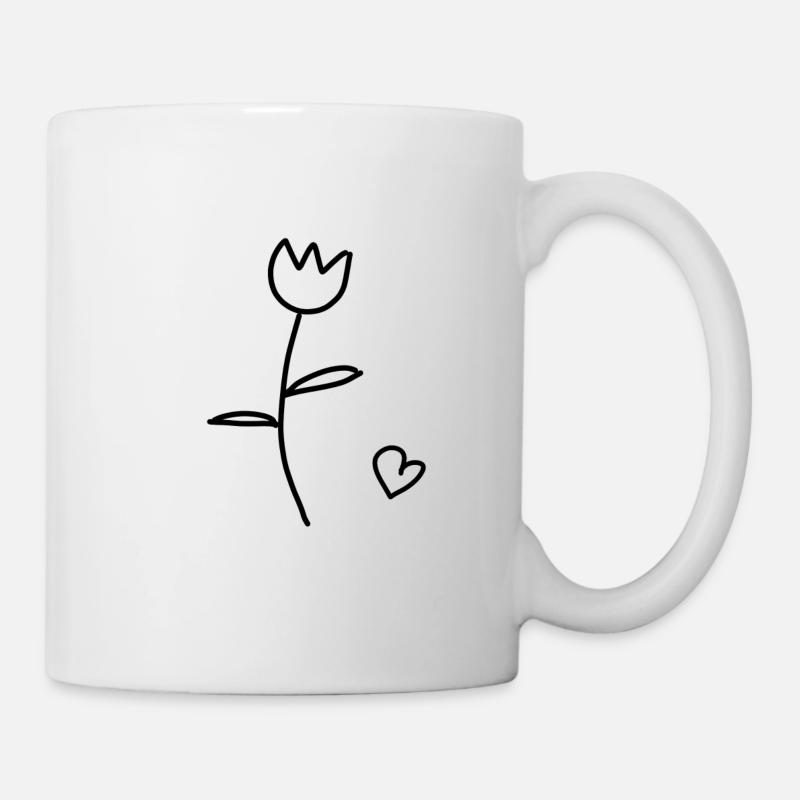 Tulpe Rose - Tasse - Weiß