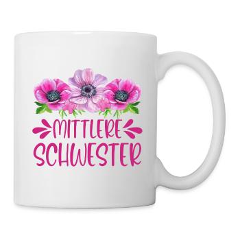 Mittlere Schwester - Tasse - Weiß - Rechts